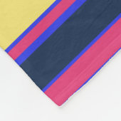 Roze, gele en blauwe strepen fleece deken (Hoek)