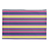 Roze, gele en blauwe strepen kussensloop (Achterkant)