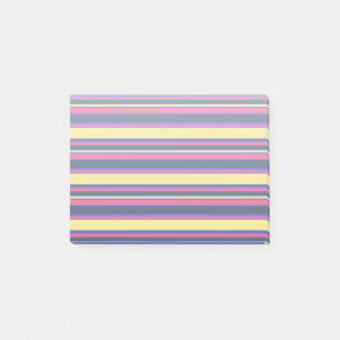 Roze, gele en blauwe strepen post-it® notes