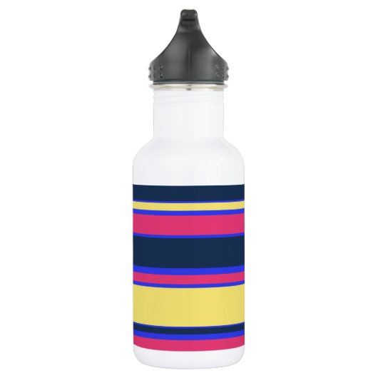Roze, gele en blauwe strepen waterfles (Rechts)