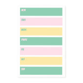 Roze, Gele en Groene Weekplanner Post-Its Post-it® Notes