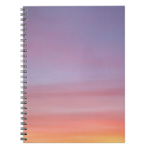 Roze, gele en paarse troebele hemel notitieboek