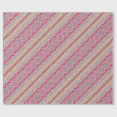 Roze gele en witte cirkel Mandala Verpakking Cadeaupapier (Vlak)