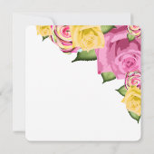 Roze | Gele Floral 85e verjaardag Kaart (Achterkant)