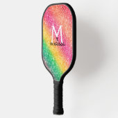 Roze gele glitter Sparkle Pickleball Paddle (Links)
