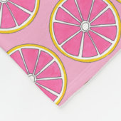 Roze gele grapefruits Citrus Foodie Slice Fleece Deken (Hoek)