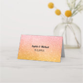 Roze Gele Huwelijk Glitter Sparkle (Achterkant)