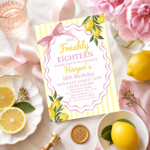 Roze Gele Limonade Citroen Thema Verse Verjaardag Kaart