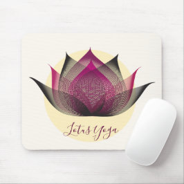 Roze Gele Lotus Bloem Kunst Elegante Unieke Yoga Muismat