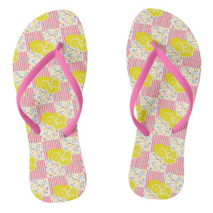 Roze gele Oranje Blauwgroen lampscharen cirkels Teenslippers