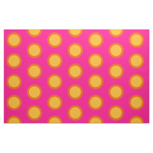 Roze gele Oranje polaire dot gecomprimeerd katoenw Stof