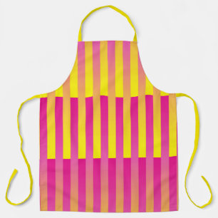 Roze gele Oranje strips Schort