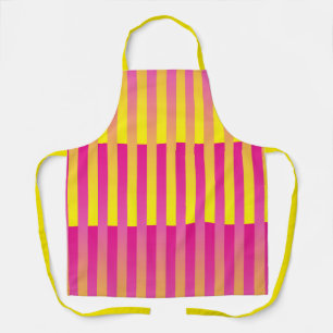 Roze gele Oranje strips Schort