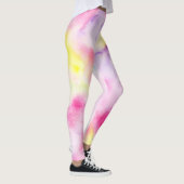 Roze Gele Paarse Tie Dye Peace Leggings (Rechts)