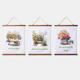 Roze gele perzikwand hangend wandkleed