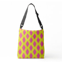 Roze & Gele Retro Diamanten Schoudertas