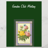 Roze Gele Rozen Botanische Affiche op Maat Flyer (Achterkant)