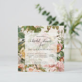  roze gele rozenbloem kaart (Staand voorkant)