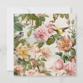  roze gele rozenbloem kaart (Achterkant)