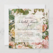  roze gele rozenbloem kaart (Voorkant)