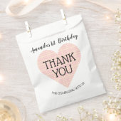 Roze gele speldenkunst Hartelijk dank Bedankzakje (Geknipt)