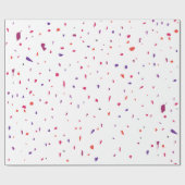 Roze gele terrazzo artikelen cadeaupapier (Vlak)