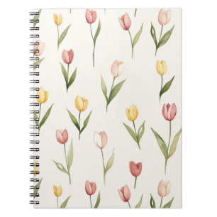 Roze Gele Tulpen Bloemen Notitieboek