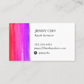 Roze gele verfband visitekaartje (Achterkant)