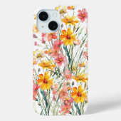 Roze Gele Wildflowers Bloemen iPhone 15 14 13 Case-Mate iPhone Case (Achterkant)