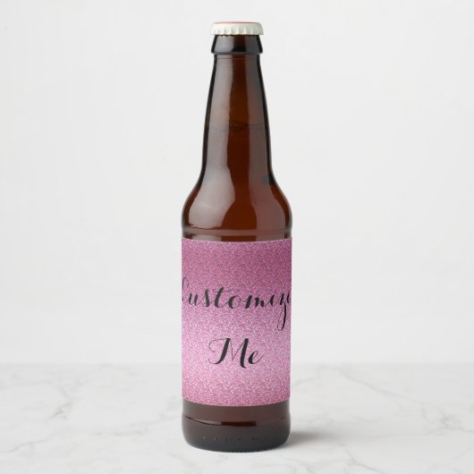 Roze geleider bier etiket (Voorkant)