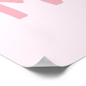 Roze 'Geliefd Zonder Maat' Muur Kunst Print        (Hoek)