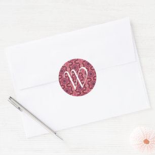 Roze gelt ronde sticker