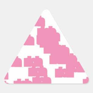 roze geluk 888 driehoek sticker