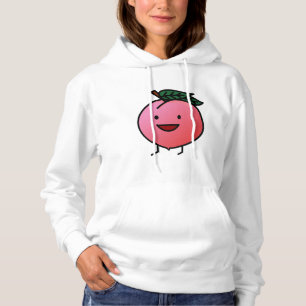 Roze Gelukkig het Glimlachen van de perzik Ontwerp Hoodie