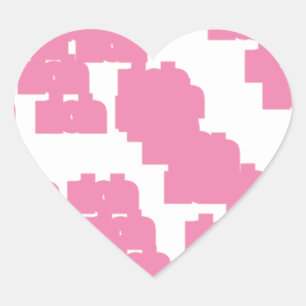 roze geluksgetal 888 hart sticker