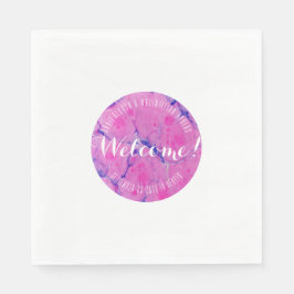 Roze gemarmerd servet