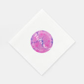 Roze gemarmerd servet (Hoek)