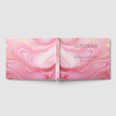 Roze gemarmerde achtergrond gastenboek (Volledig)