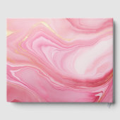 Roze gemarmerde achtergrond gastenboek (Achterkant)