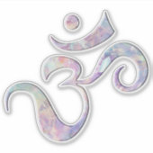 Roze gemarmerde Om Sticker (Voorkant)