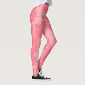 Roze gemarmerde wolk abstract leggings (Rechts)