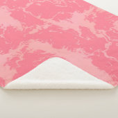 Roze gemarmerde wolk abstract sherpa deken (3/4)
