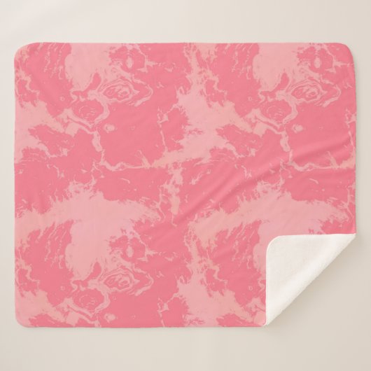 Roze gemarmerde wolk abstract sherpa deken (Voorkant (horizontaal))
