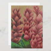 Roze gemberkaart (blanco binnenkant) (Voorkant / Achterkant)