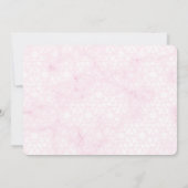 Roze Geo Marble New Mission Weduwdate Verandering Kaart (Achterkant)