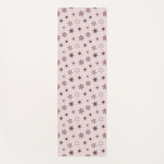 roze Geo Stars - patroon. Yogamat (Voorkant)