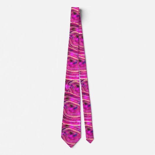 Roze Geode Agate Pattern-Stropdas Stropdas (Voorkant)