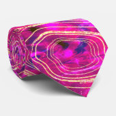 Roze Geode Agate Pattern-Stropdas Stropdas (Opgerold)