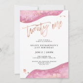 Roze Geode en Nep Roze Gouden Uiterlijk | 21e Verj Kaart (Voorkant)