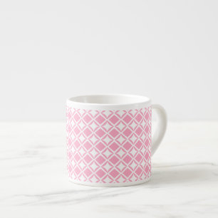 Roze geometrisch espresso kop